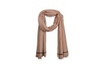 Pink scarf with gray stripe